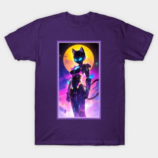 Anime Sci-Fi Cat Girl | Quality Anime Girl Artwork | Manga Girl Anime Art T-Shirt